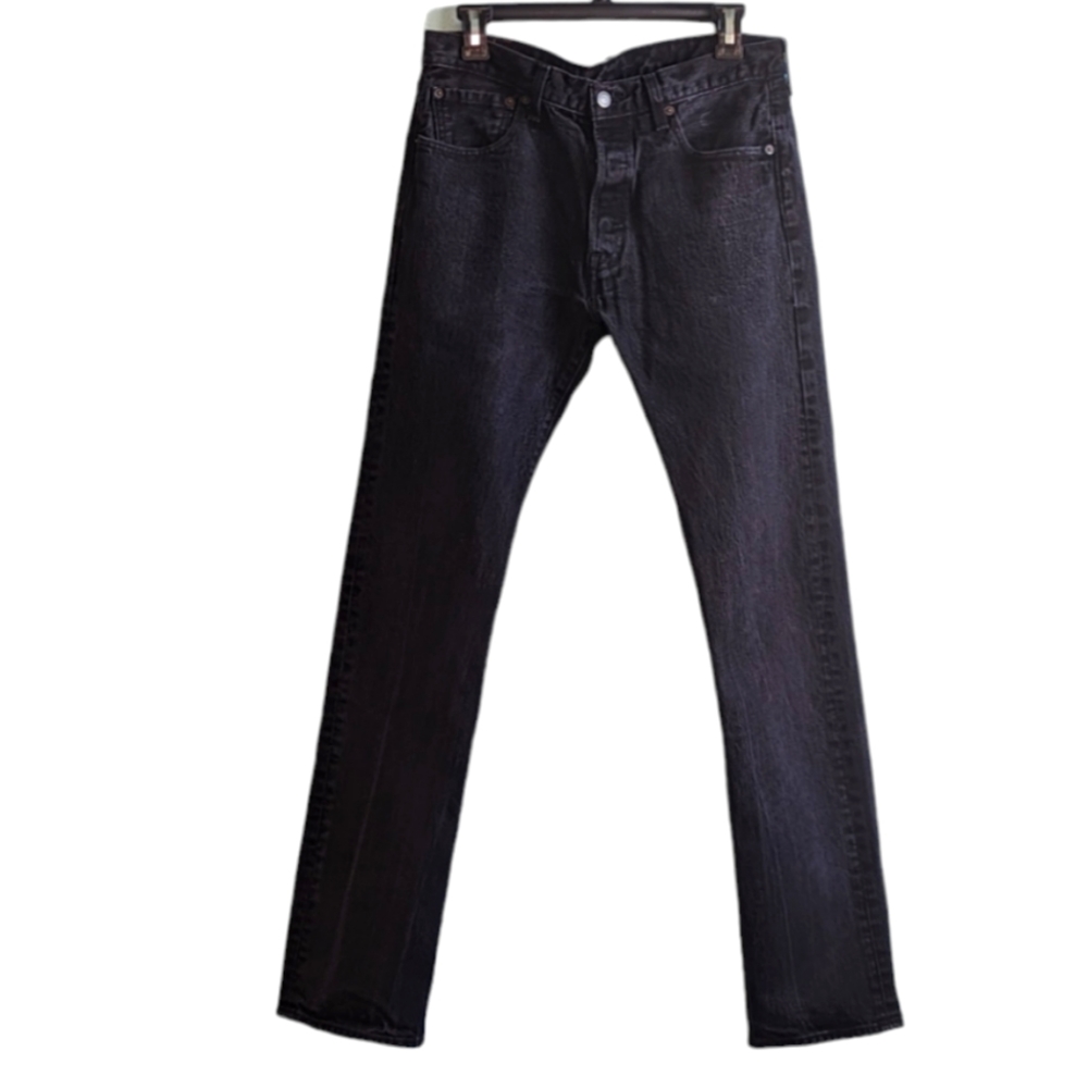Men's Levi 501 Jeans, Black, Size 32x34, 5 Pocket, Button fly